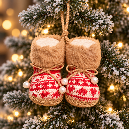 Cozy Knit Boots Ornament