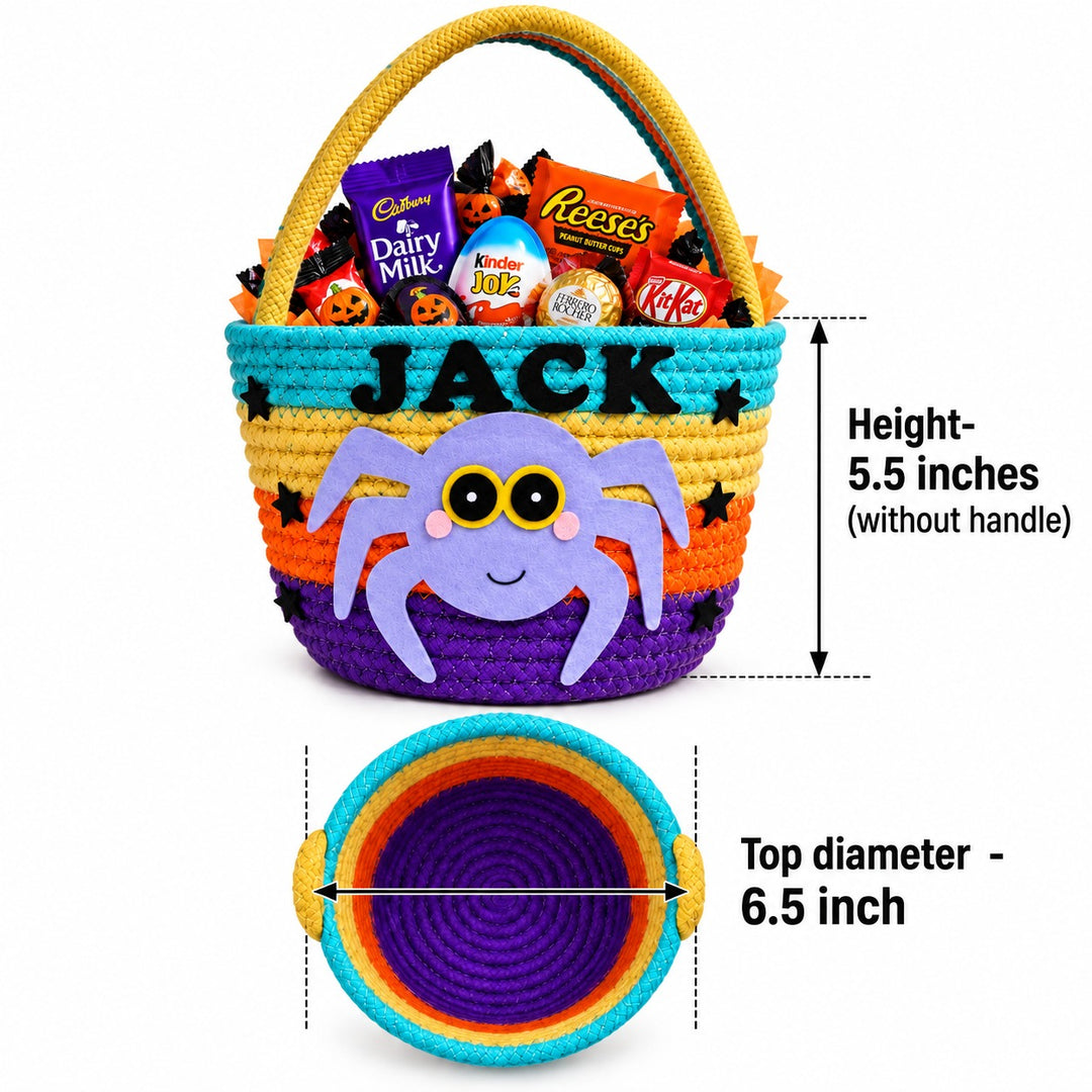 Creepy-Cute Spider Treat Basket