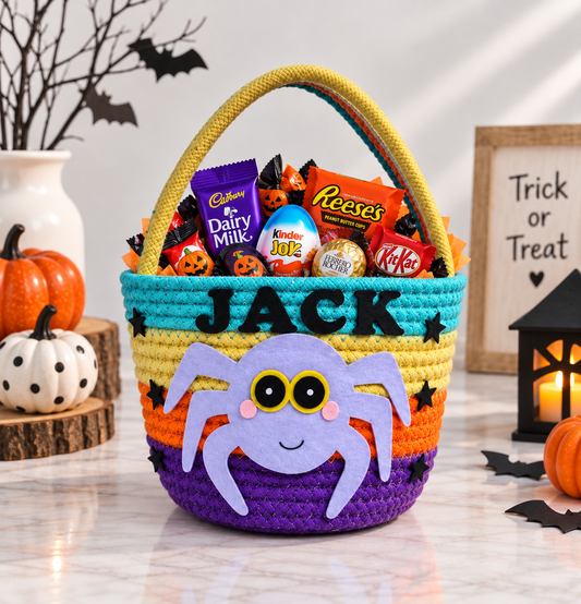 Creepy-Cute Spider Treat Basket