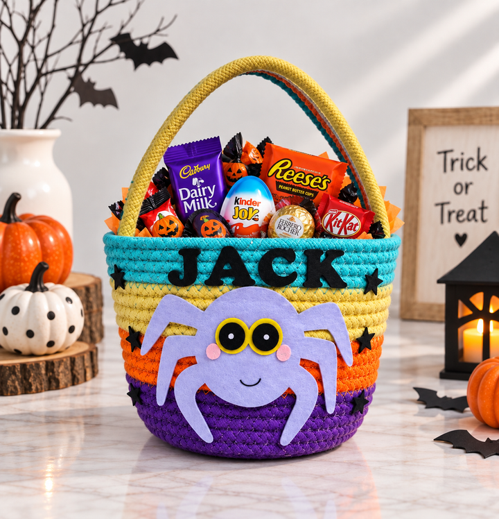 Creepy-Cute Spider Treat Basket