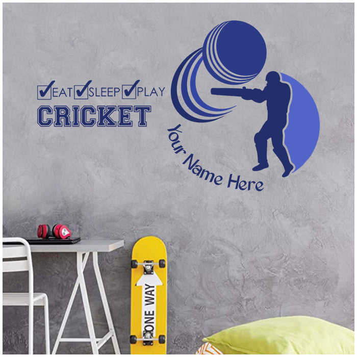 Cricket Wall Name Stickers