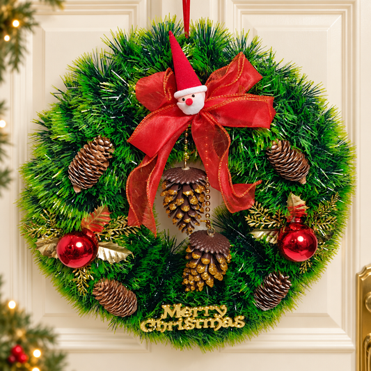 15" Crimson Pine Wreath