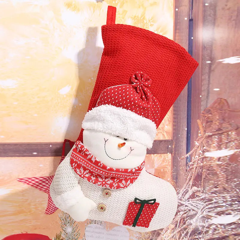 Babble Wrap Crochet Cheer Stocking (Snowman)