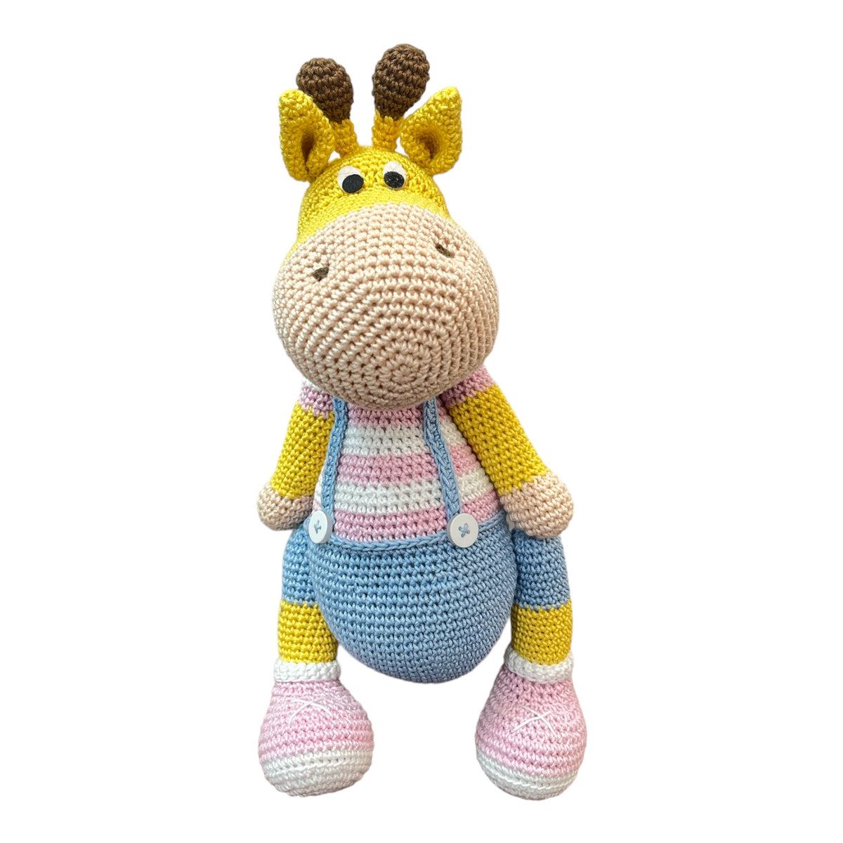 Crochet Toy- Griffin The Giraffe - Pink