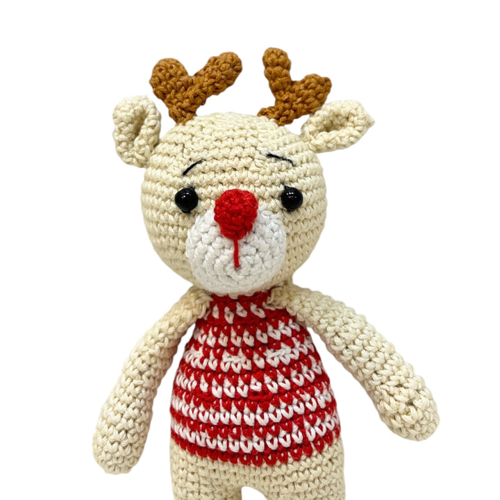 Crochet Ruffles the Reindeer Ornaments