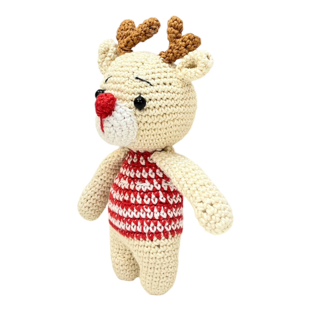 Crochet Ruffles the Reindeer Ornaments