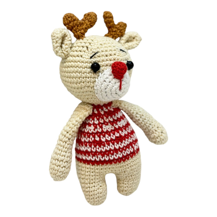 Crochet Ruffles the Reindeer Ornaments