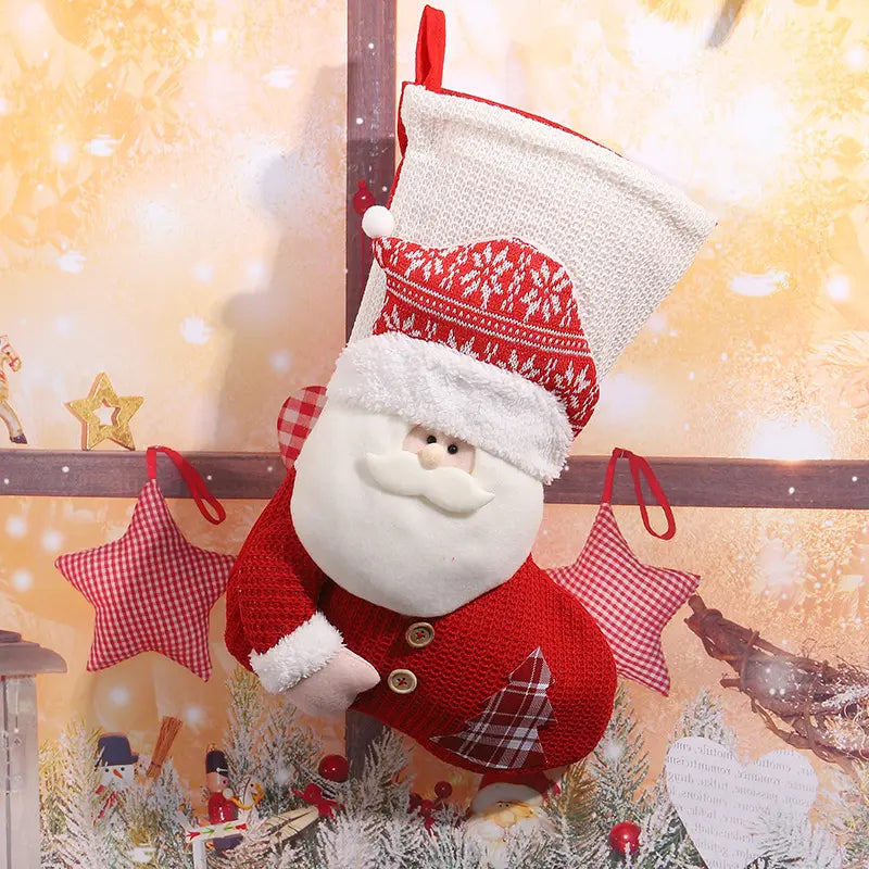 Babble Wrap Crochet Cheer Stocking (Santa)