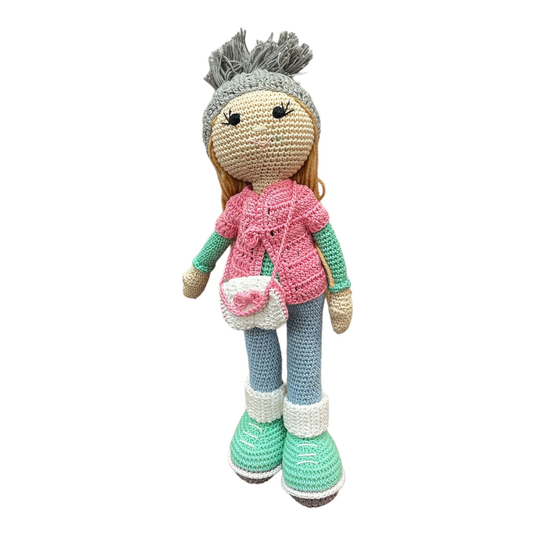 Crochet Toy- Beanie Belle (Pink-Blue)