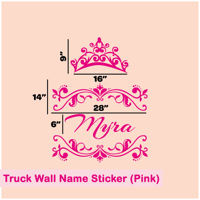 Crown Wall Name Sticker