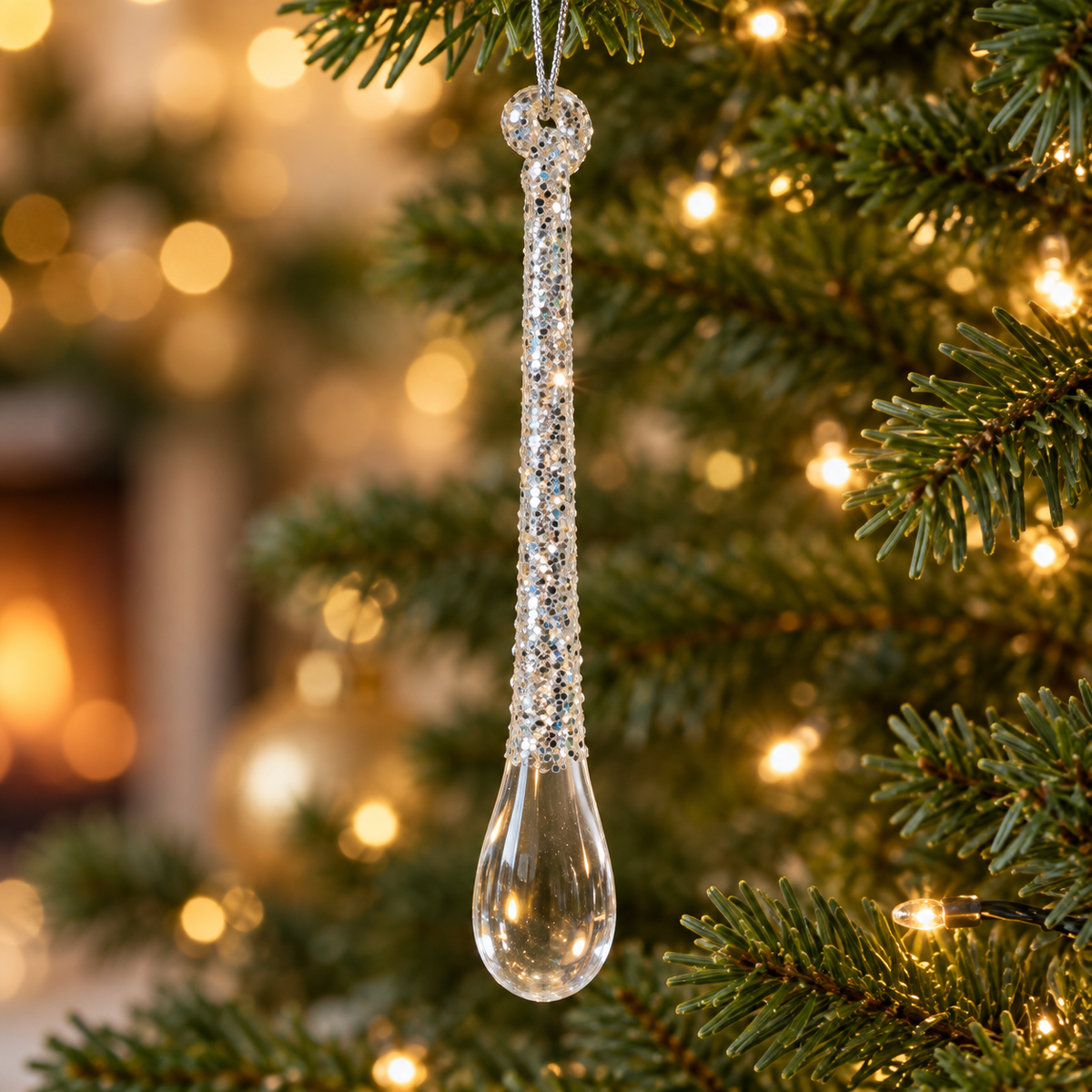 Crystal Icicle Tree Ornaments – Set of 2