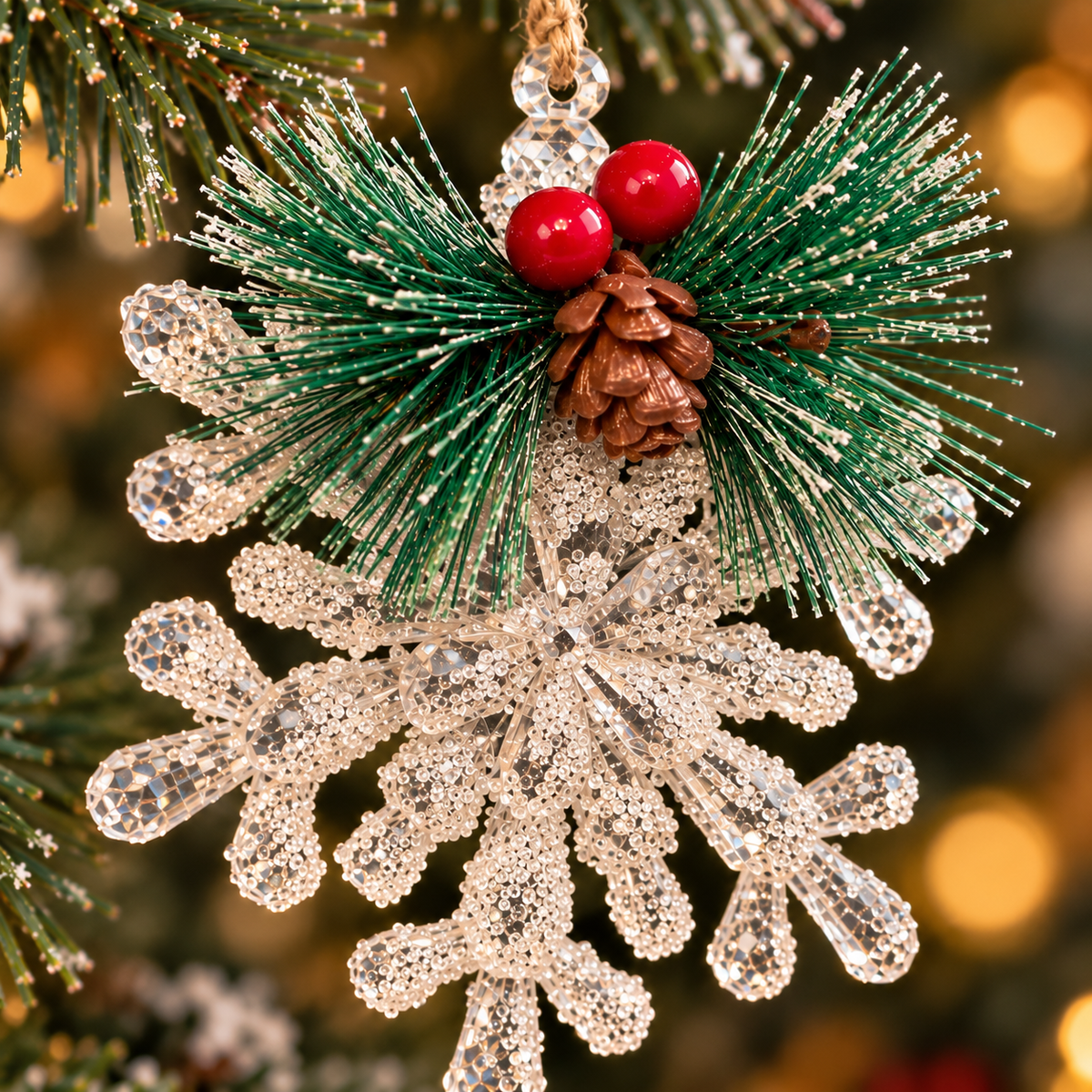 Crystal Snowflake Ornament