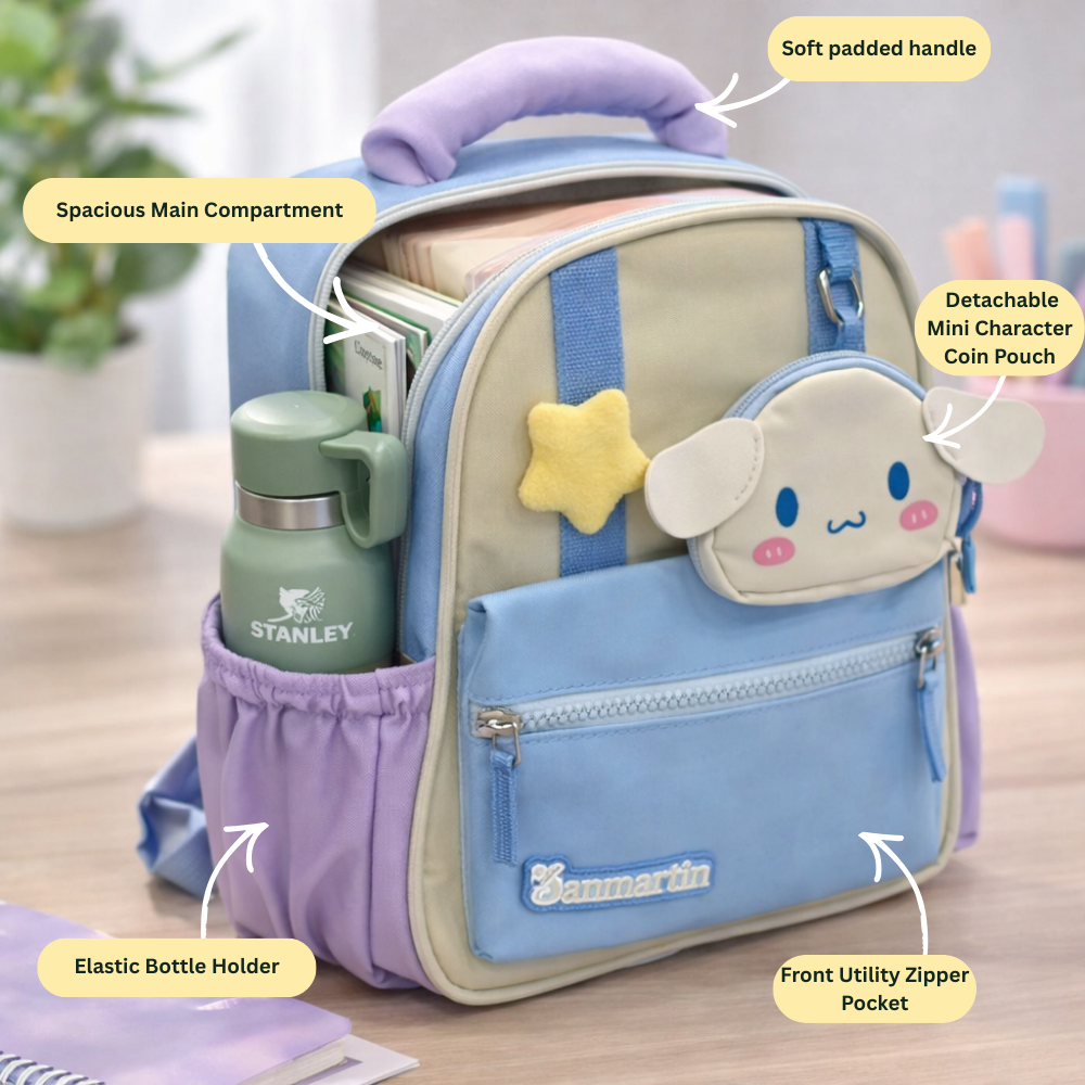 Cuddle Cloud Puppy Preschool Backpack with Mini Pouch
