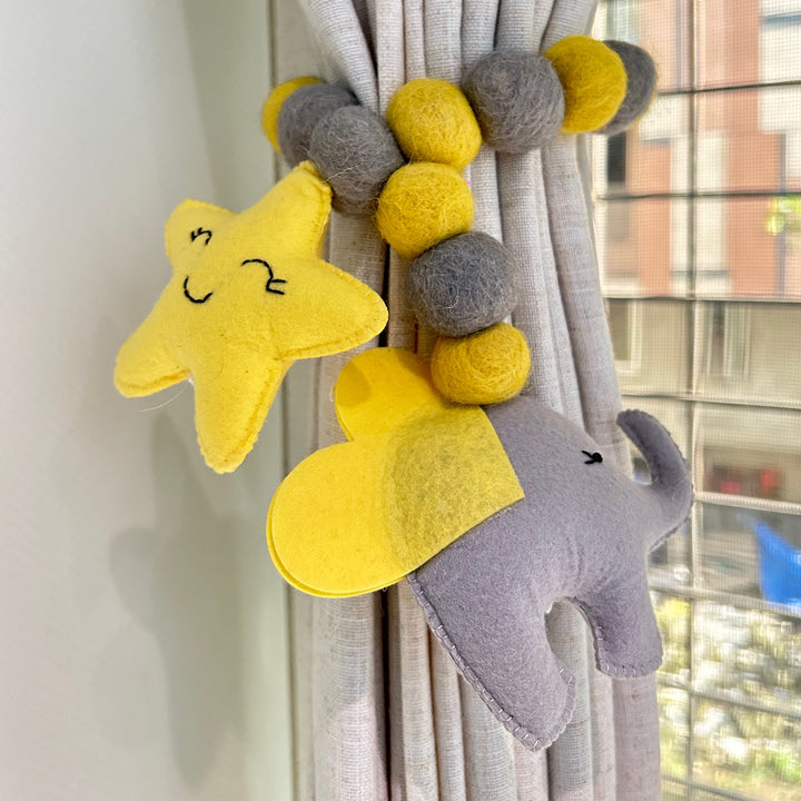 Curtain Tie - Baby Ellie (Grey)