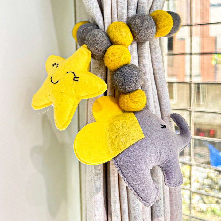 Curtain Tie - Baby Ellie (Grey)