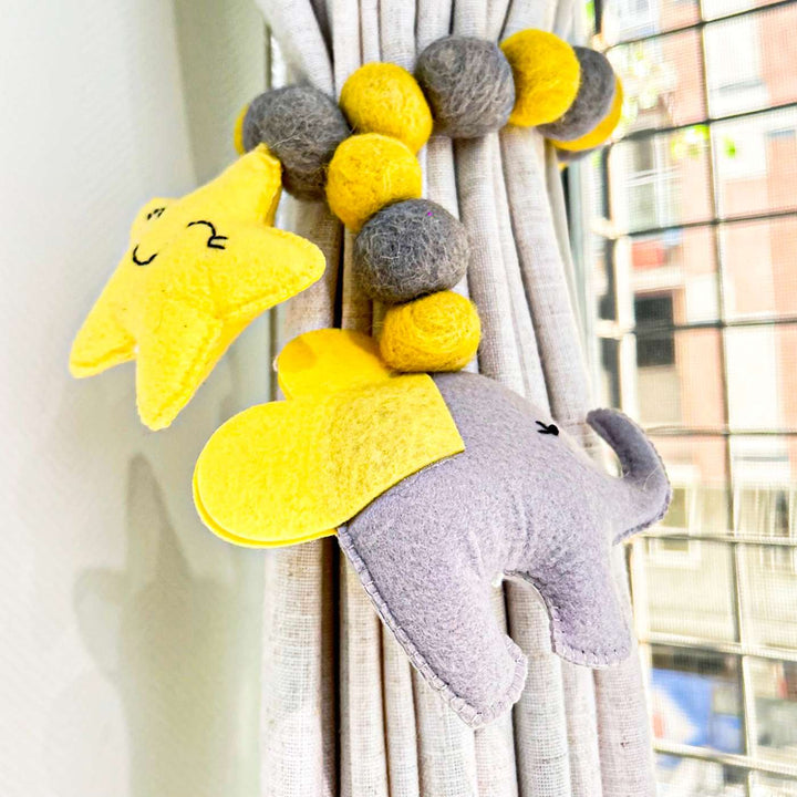 Curtain Tie - Baby Ellie (Grey)