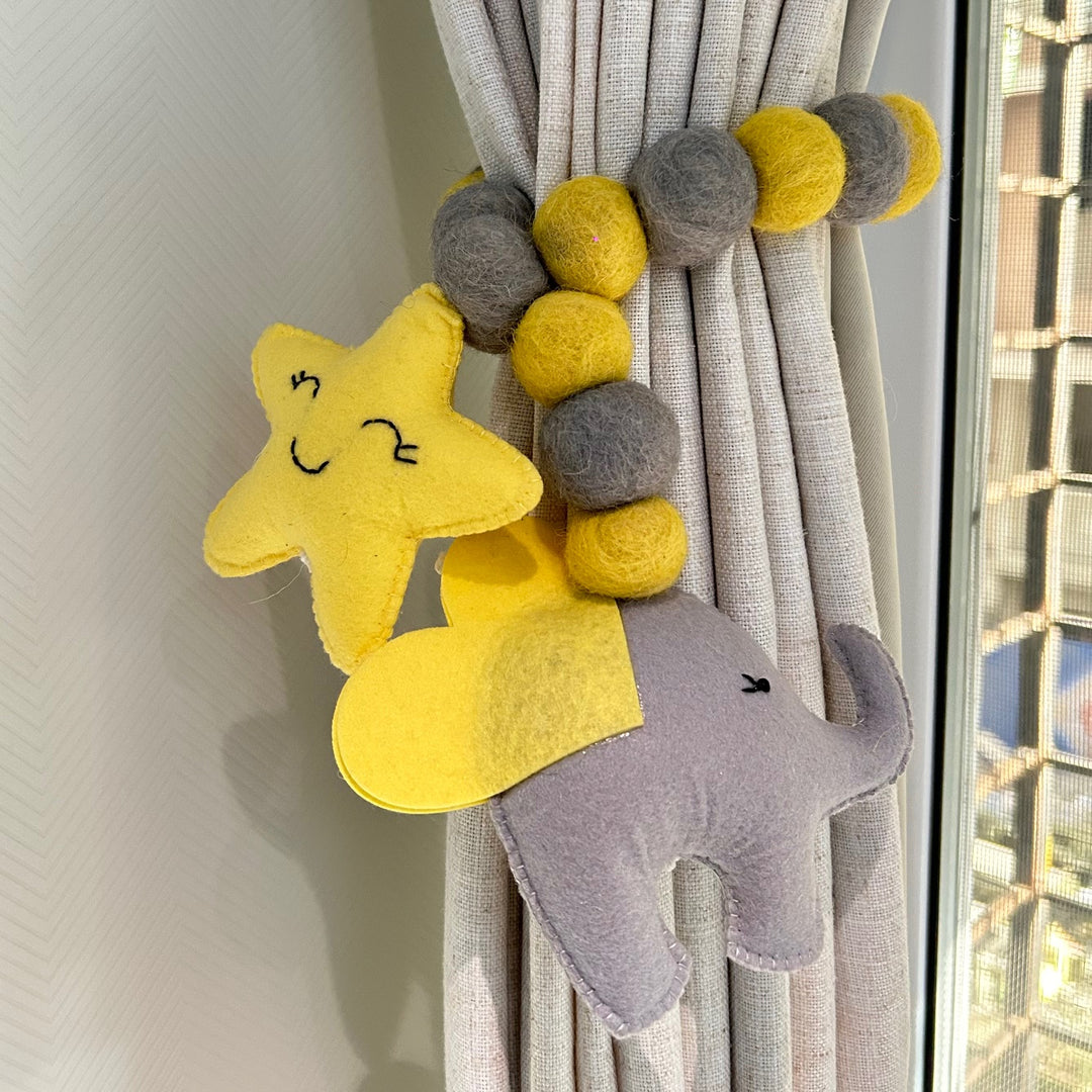 Curtain Tie - Baby Ellie (Grey)