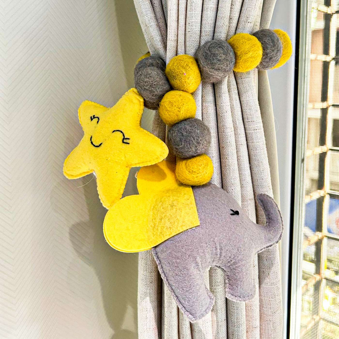 Curtain Tie - Baby Ellie (Grey)
