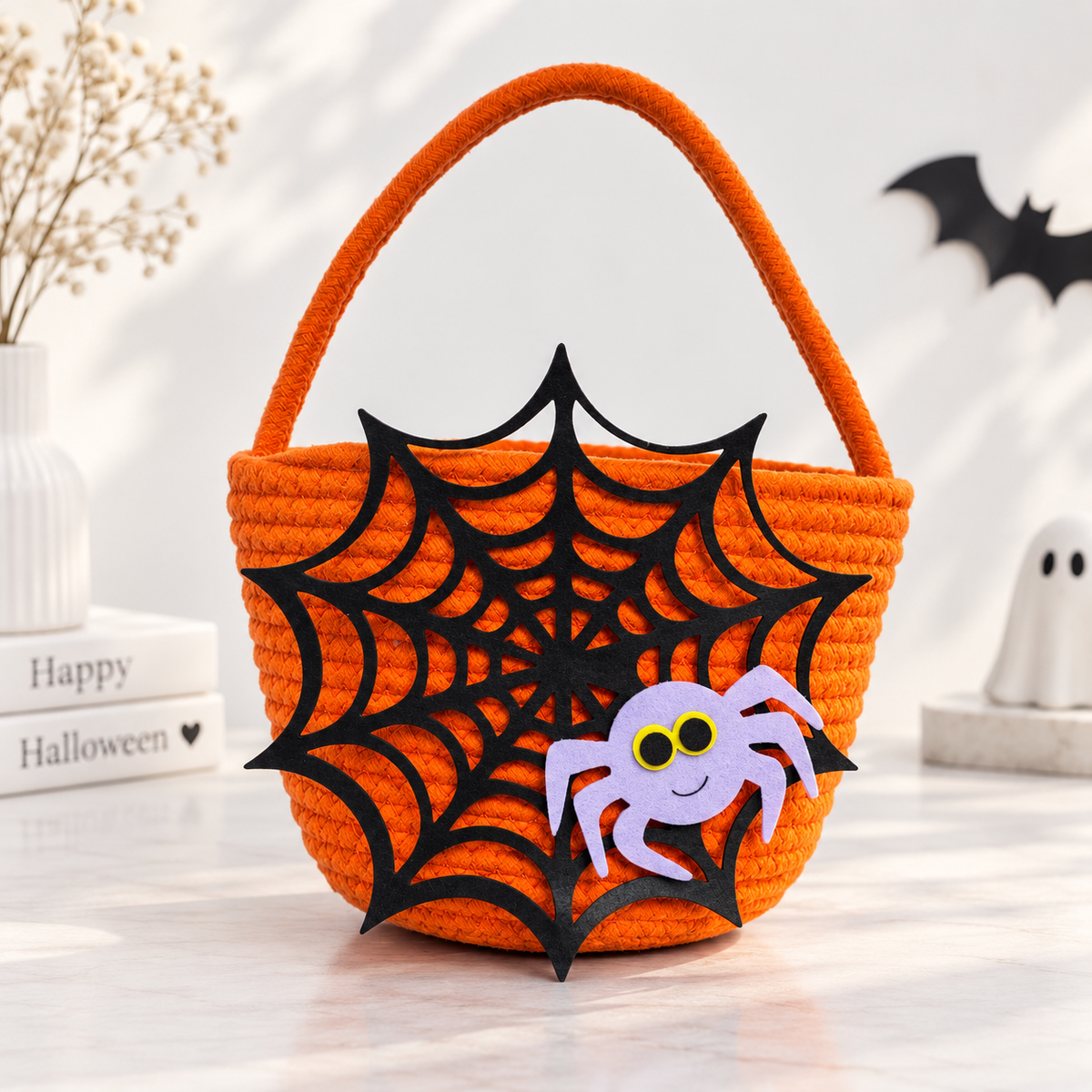 Tiny Spider Web Trick-or-Treat Basket