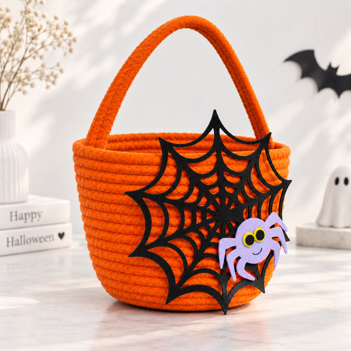 Tiny Spider Web Trick-or-Treat Basket