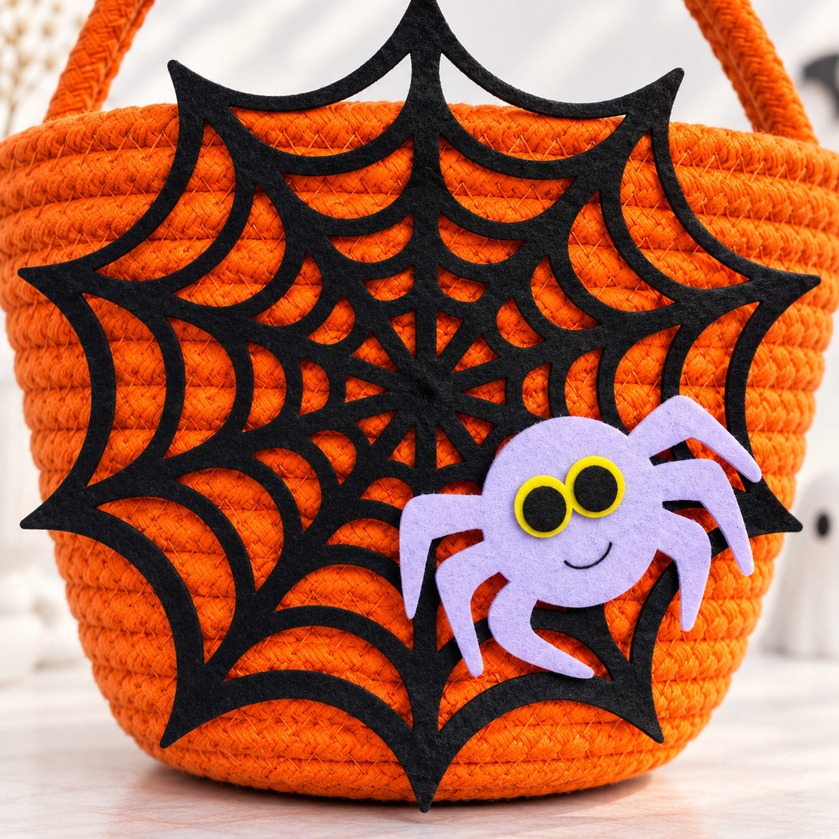 Tiny Spider Web Trick-or-Treat Basket