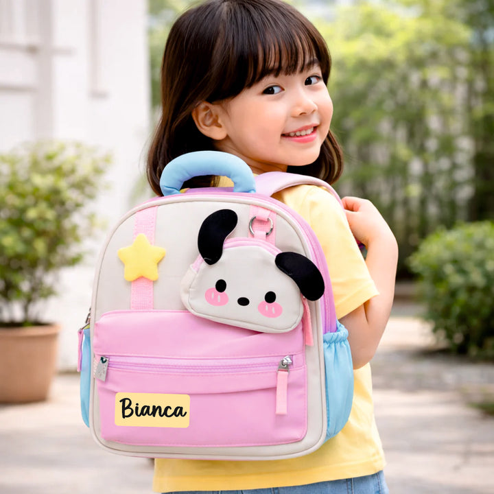 Cute Puppy Preschool Backpack with Mini Pouch