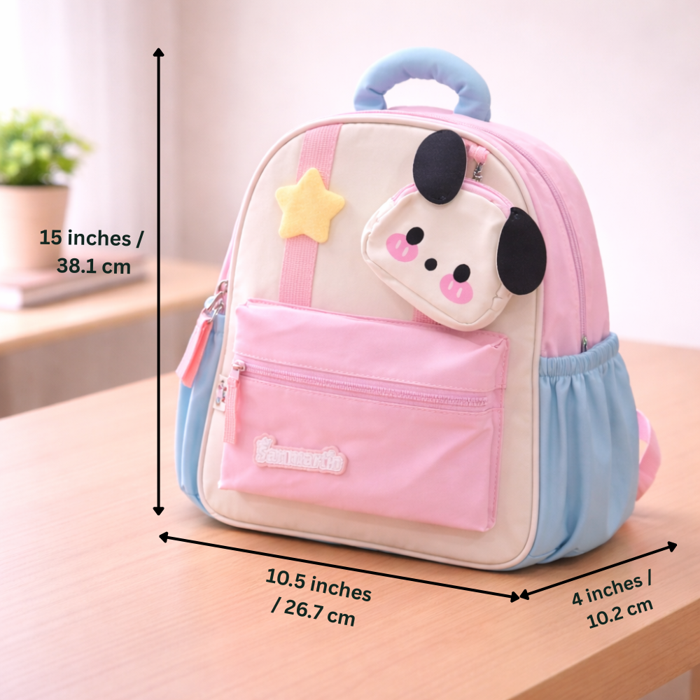 Cute Puppy Preschool Backpack with Mini Pouch
