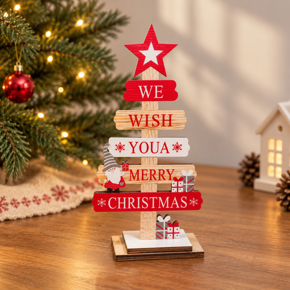DIY Christmas Sign Table Top Décor – Set of 2