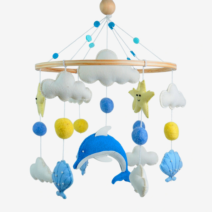Babble Wrap Cot / Crib Mobile - Dolphin Daydreams