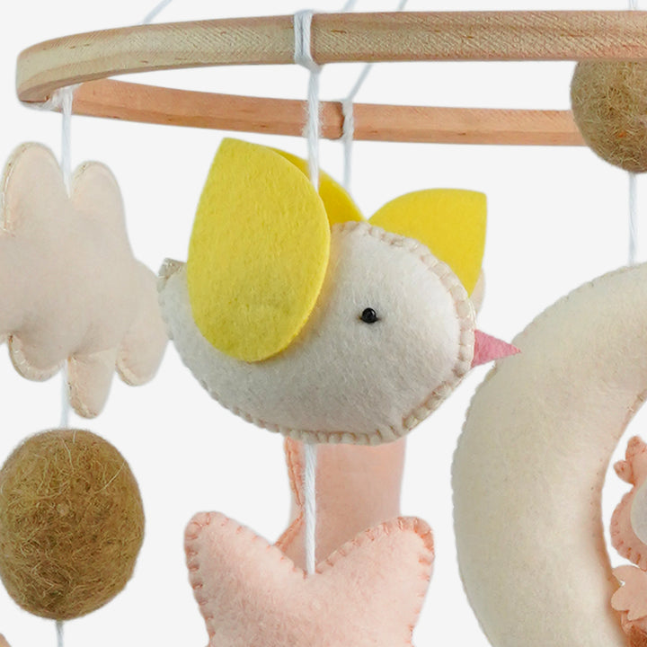 Babble Wrap Cot / Crib Mobile - Owl Moonlight