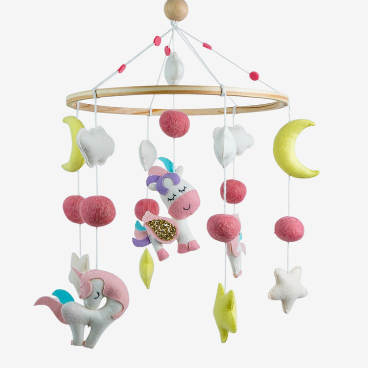 Babble Wrap Cot / Crib Mobile - Dreamy Unicorn