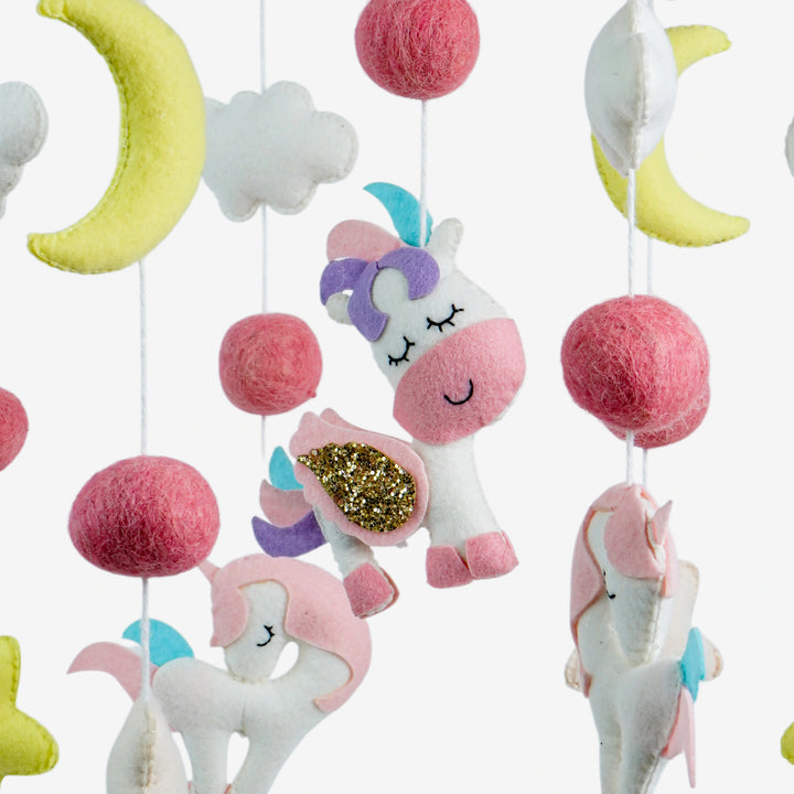 Babble Wrap Cot / Crib Mobile - Dreamy Unicorn