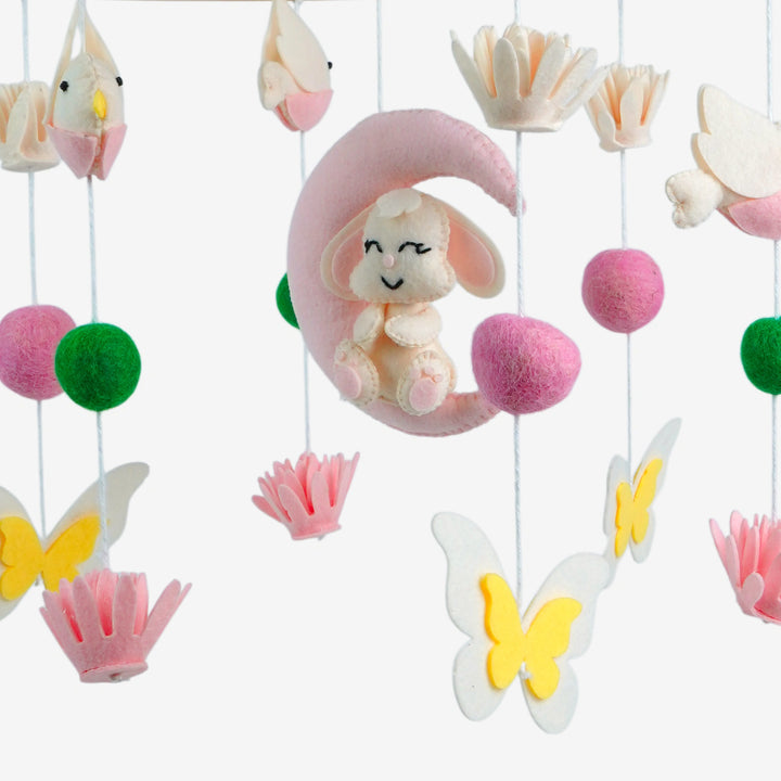 Babble Wrap Cot / Crib Mobile - Dreamy Flutterland