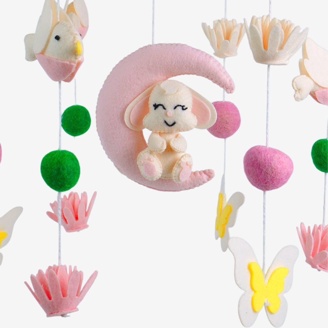 Babble Wrap Cot / Crib Mobile - Dreamy Flutterland