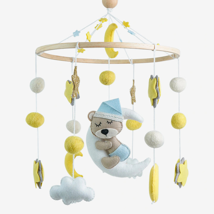 Babble Wrap Cot / Crib Mobile - Dreaming Teddy Bear