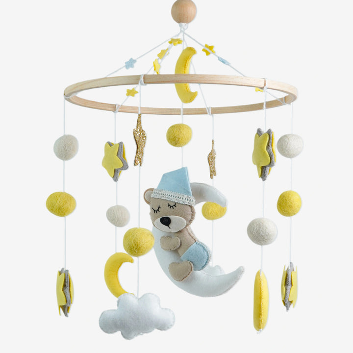 Babble Wrap Cot / Crib Mobile - Dreaming Teddy Bear