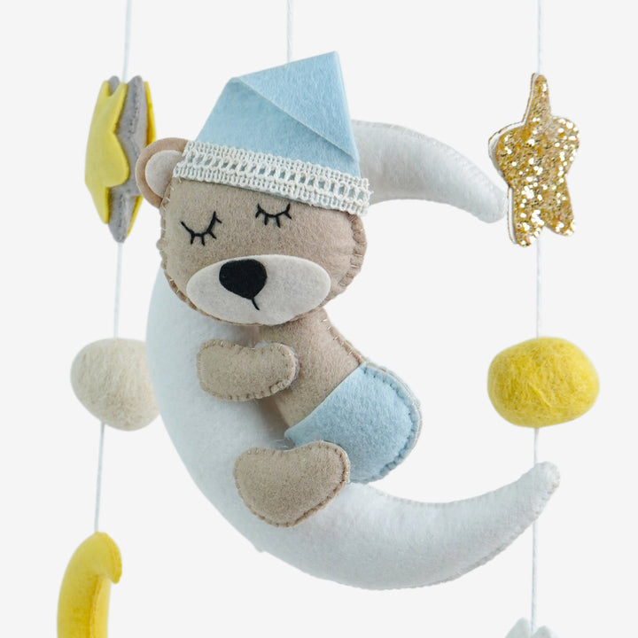 Babble Wrap Cot / Crib Mobile - Dreaming Teddy Bear