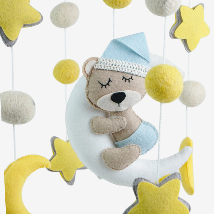 Babble Wrap Cot / Crib Mobile - Dreaming Teddy Bear