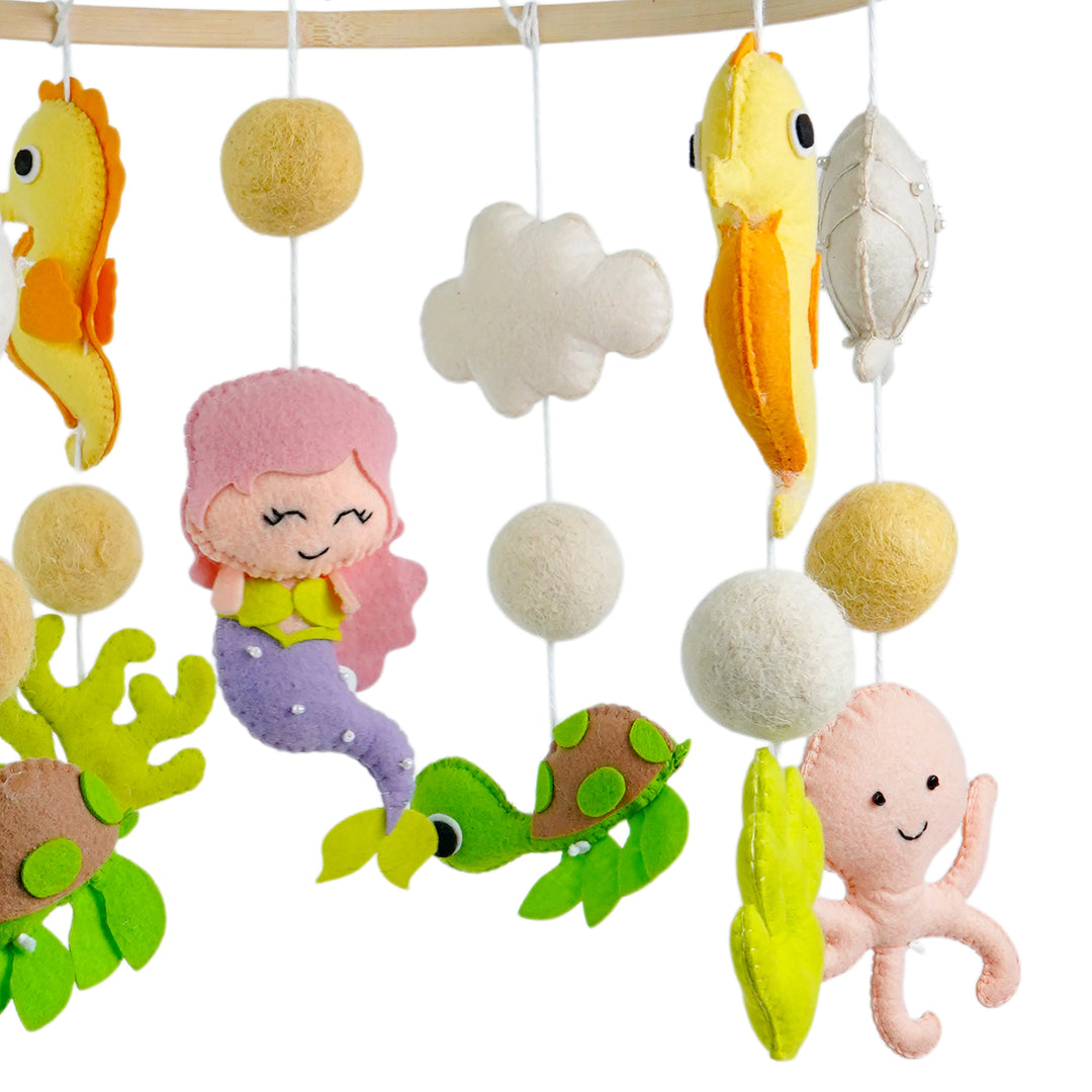 Babble Wrap Cot / Crib Mobile - Mystical Ocean Friends