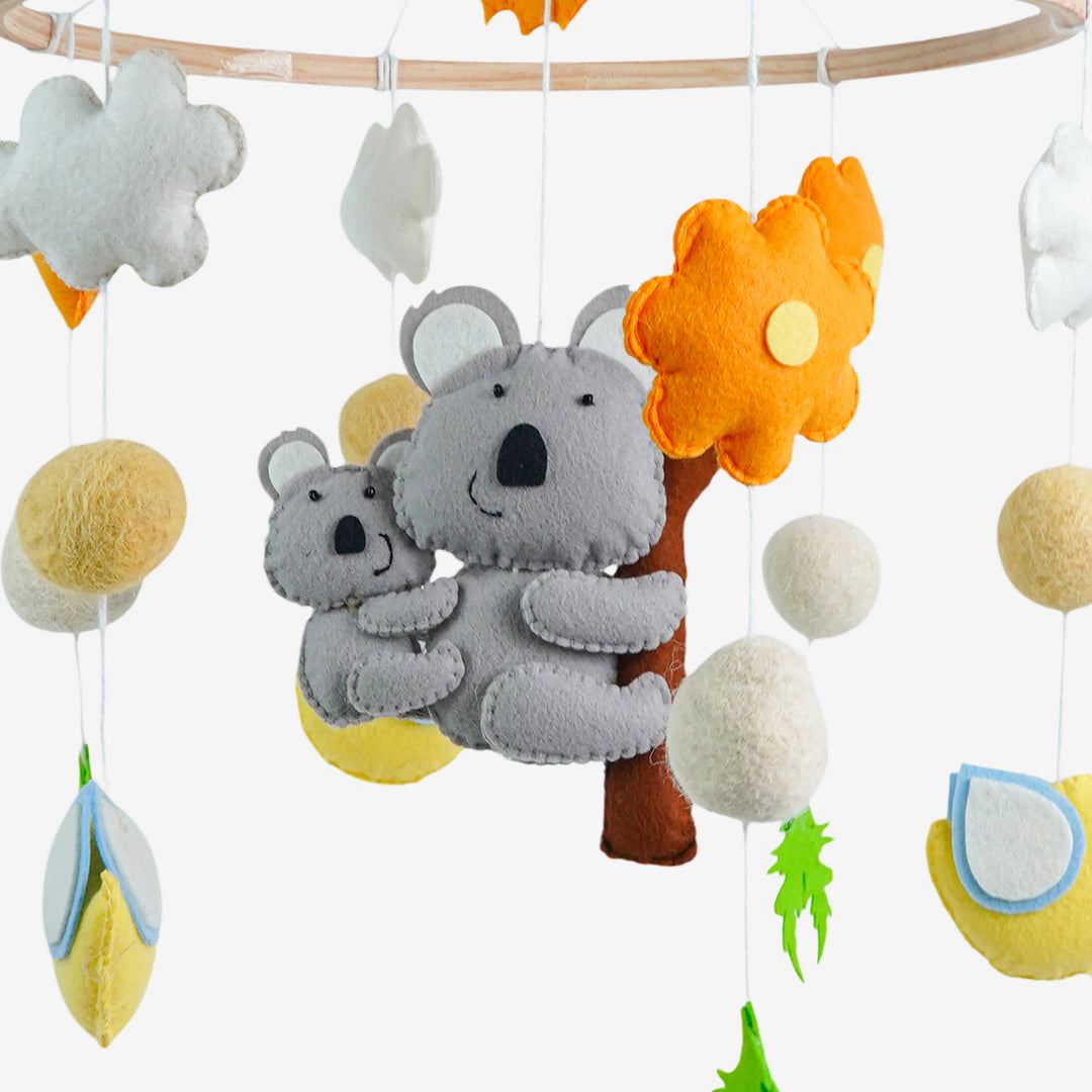 Babble Wrap Cot / Crib Mobile - Koala's Winged Wonderland