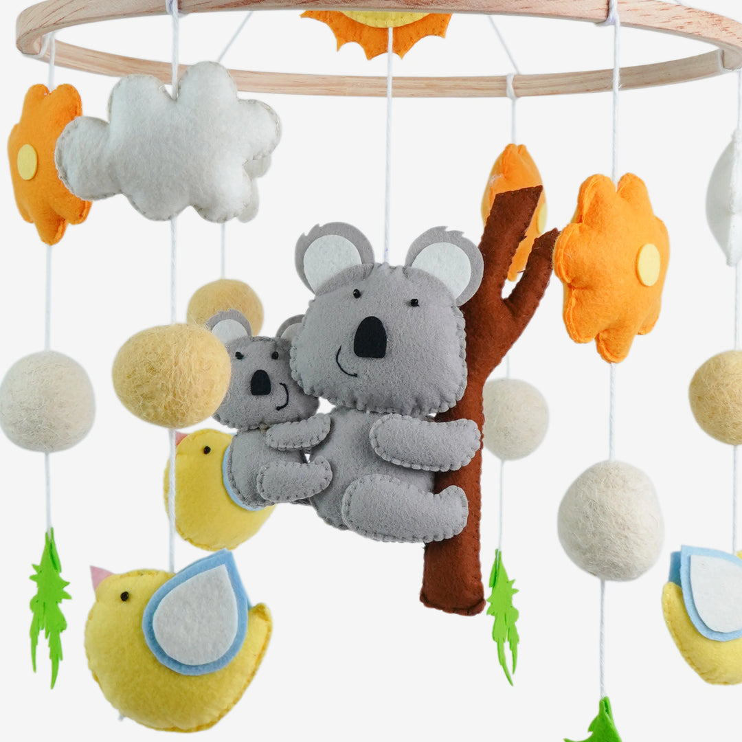 Babble Wrap Cot / Crib Mobile - Koala's Winged Wonderland