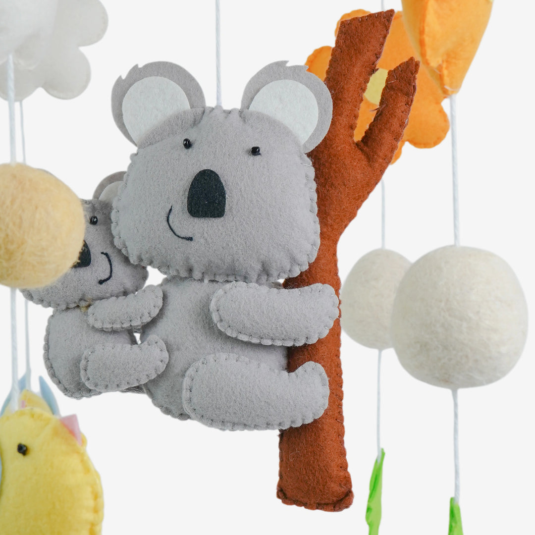 Babble Wrap Cot / Crib Mobile - Koala's Winged Wonderland