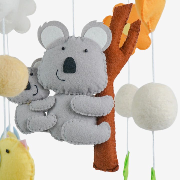 Babble Wrap Cot / Crib Mobile - Koala's Winged Wonderland