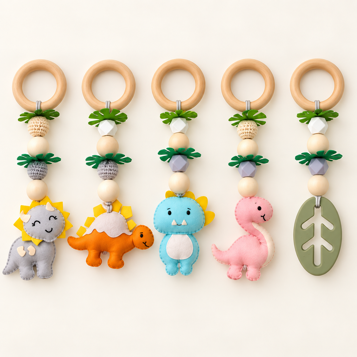 Dino Darlings – Wooden Baby Play Gym