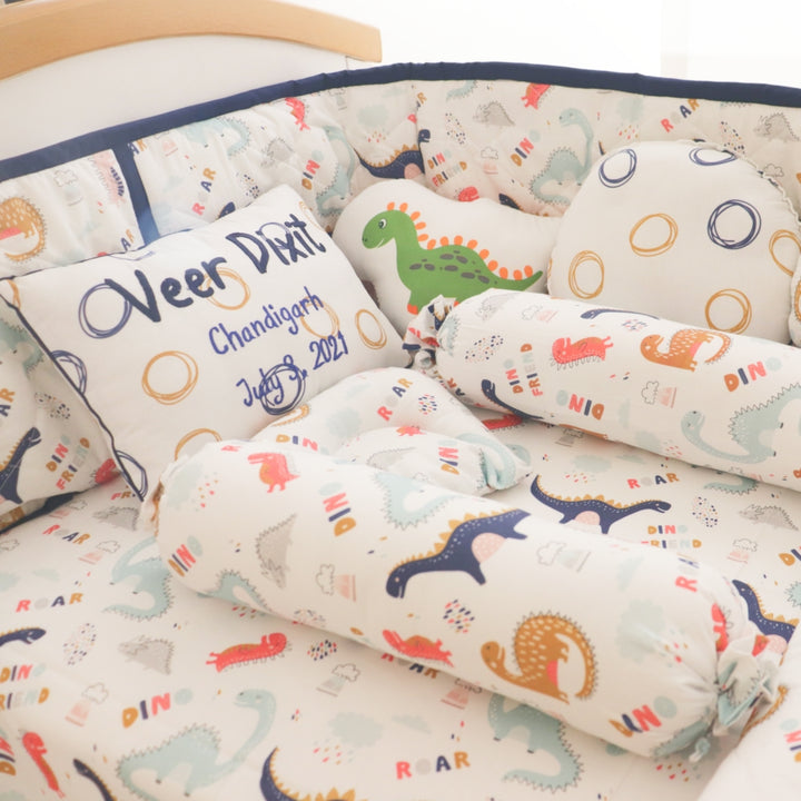 Dino Friend- Organic Cot Bedding Gift Set