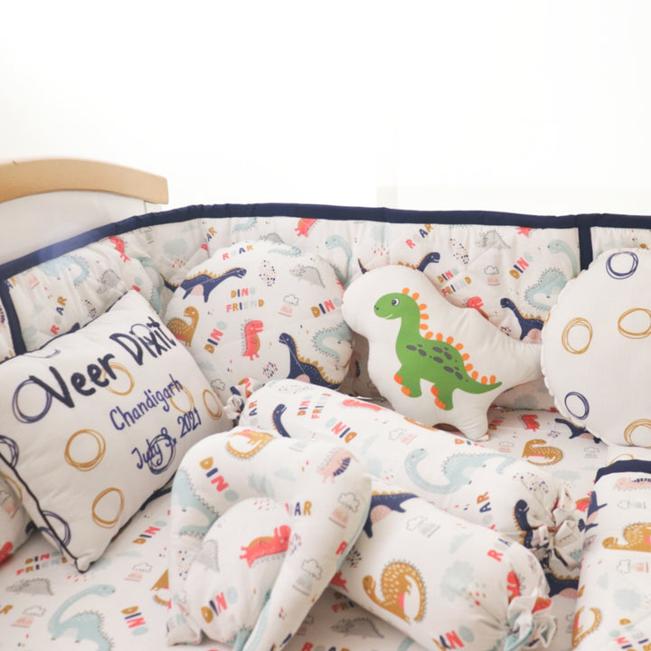 Dino Friend- Organic Cot Bedding Gift Set