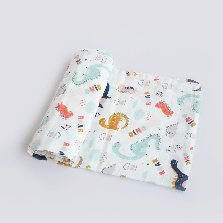 Dino Friend & Doodle Circles - Organic Luxury Swaddles Set