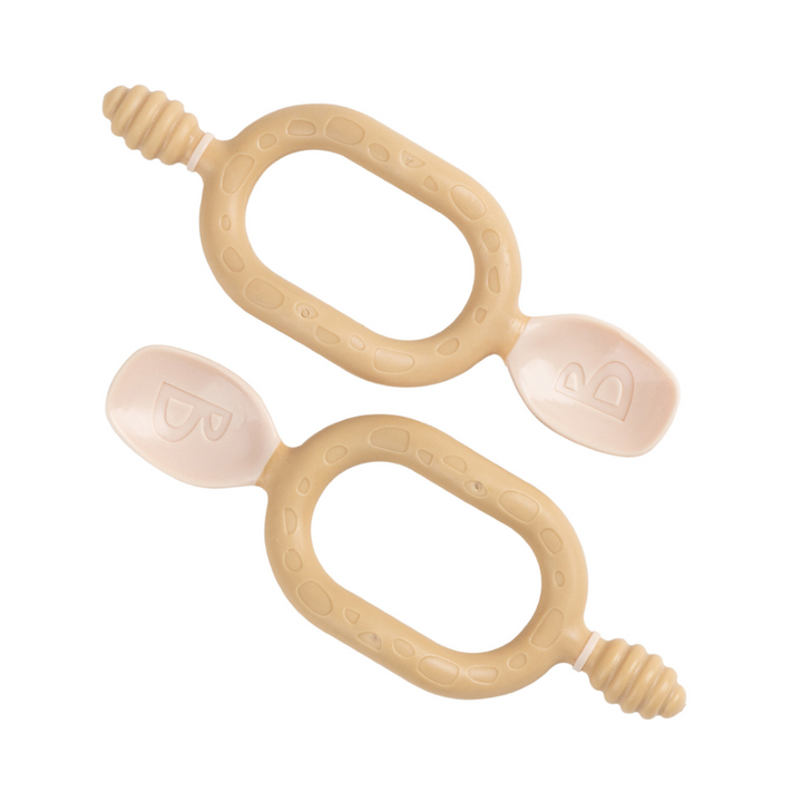 Dippit Multi Stage Baby Weaning Spoon and Dipper Fawn - Pack of 2