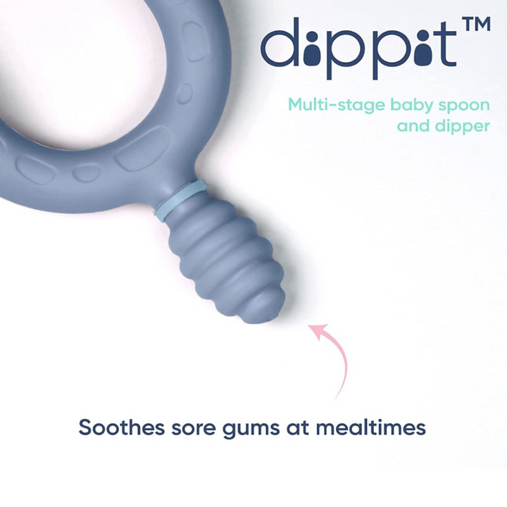 Dippit Multi Stage Baby Weaning Spoon and Dipper Fawn - Pack of 2