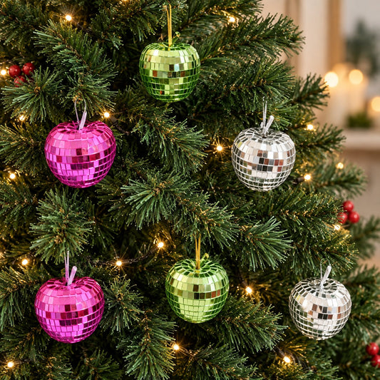 Disco Apple Tree Ornaments – Set of 6